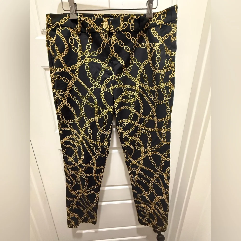 NWOT. MICHAEL Michael Kors. Keegan Chain Print Miranda Pants. Size 12.